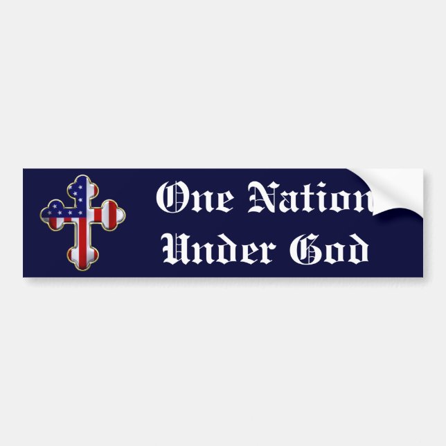 Autocollant De Voiture Drapeau américain Cross2 (Devant)