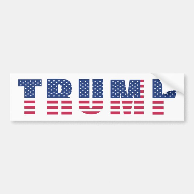 Autocollant De Voiture Drapeau américain de Donald Trump aux élections pr (Devant)