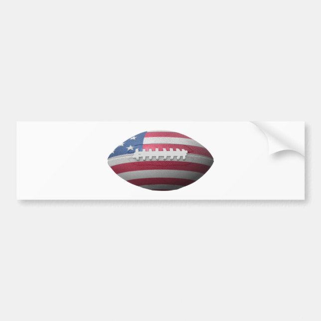 Autocollant De Voiture Drapeau américain de football (Devant)