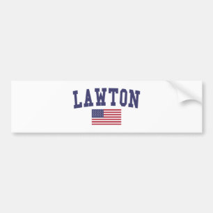 Autocollant De Voiture Drapeau américain de Lawton