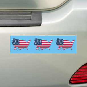 Autocollant De Voiture Drapeau américain et carte