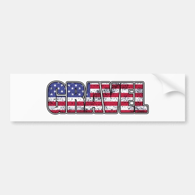 Autocollant De Voiture Drapeau américain Gravel Cycling (Devant)