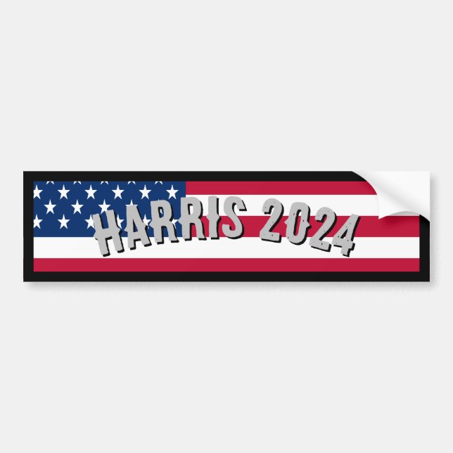Autocollant De Voiture Drapeau américain Harris 2024 (Devant)