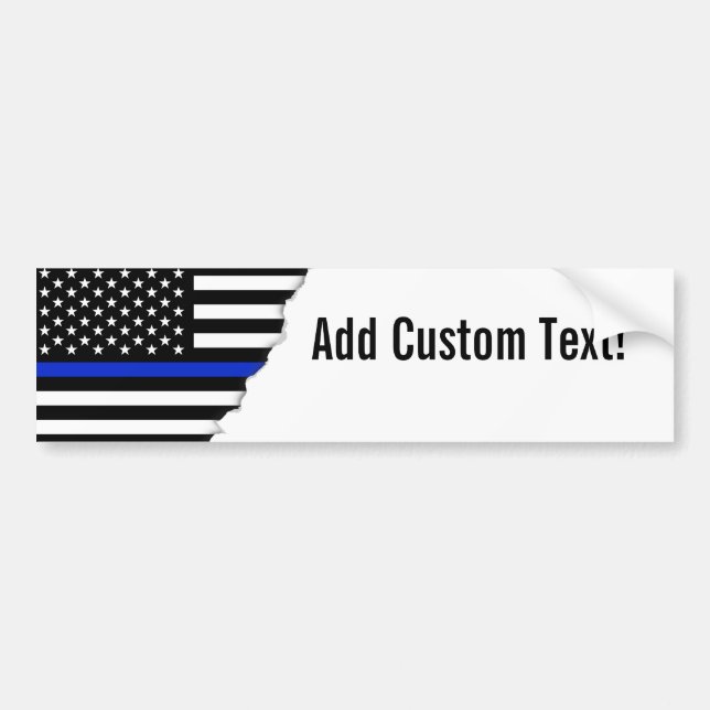 Autocollant De Voiture Drapeau américain mince de Blue Line (Devant)