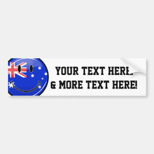 Autocollant De Voiture Drapeau australien de sourire brillant