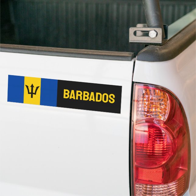 Autocollant De Voiture Drapeau Barbade (Sur camion)