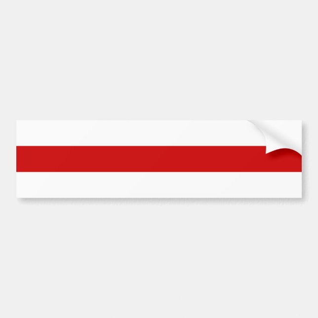 Autocollant De Voiture Drapeau biélorusse (rouge et blanc) (Devant)