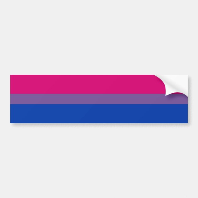 Autocollant De Voiture Drapeau bisexuel de fierté (Devant)
