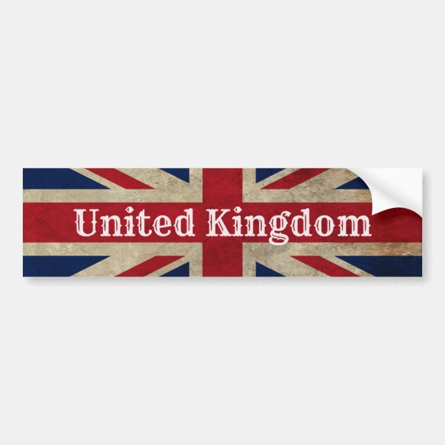 Autocollant De Voiture Drapeau britannique en détresse (Devant)