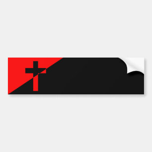 Autocollant De Voiture Drapeau Christian Socialism & Anarchism (Libératio