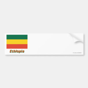 Autocollant De Voiture Drapeau civil de l'Ethiopie avec le nom