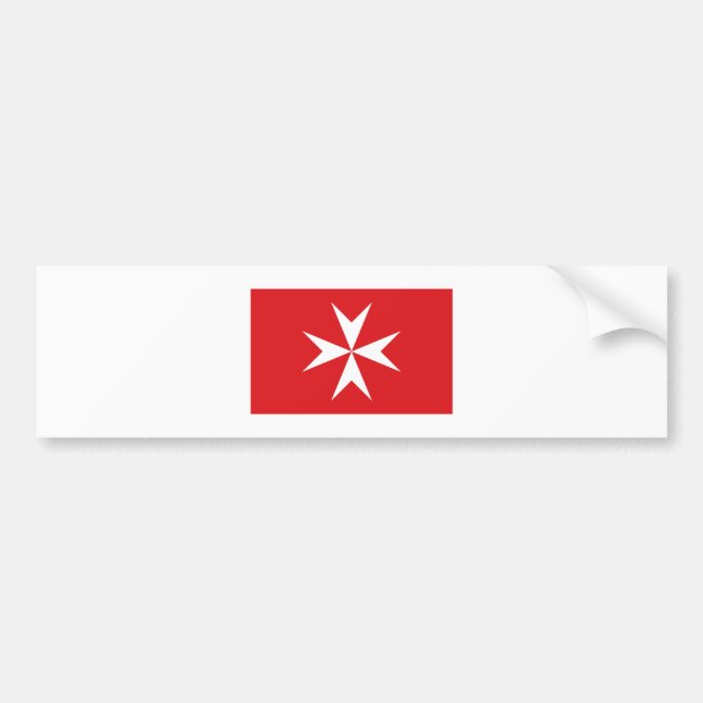 Autocollant De Voiture Drapeau civil de Malte (Devant)
