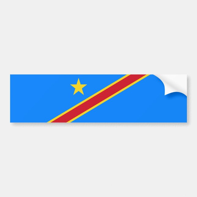 Autocollant De Voiture Drapeau Congo Kinshasa (Devant)