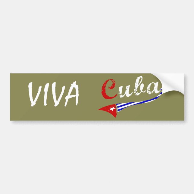 Autocollant De Voiture Drapeau cubain (Devant)