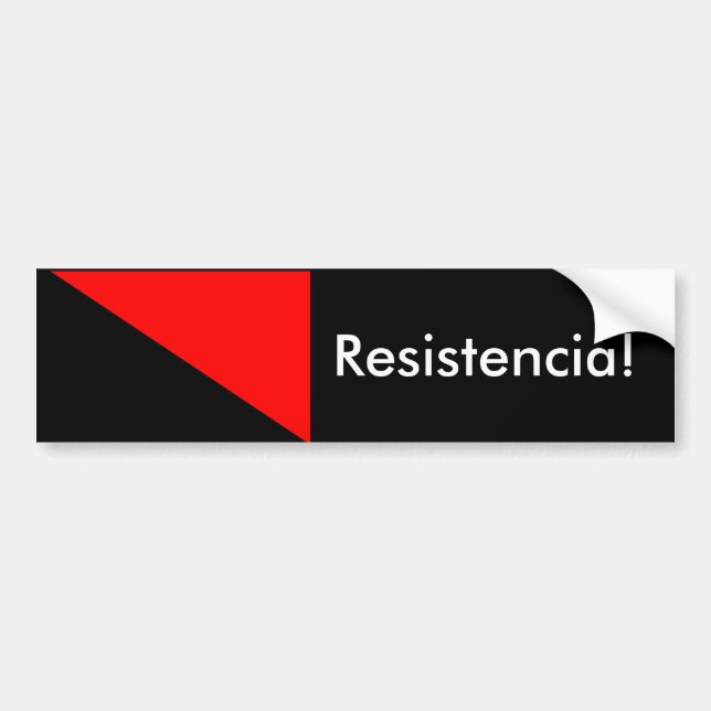 Autocollant De Voiture Drapeau d'anarchiste : Resistencia ! (Devant)