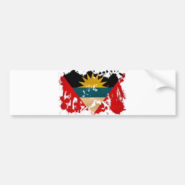 Autocollant De Voiture Drapeau d'Antigua-et-Barbuda (Devant)