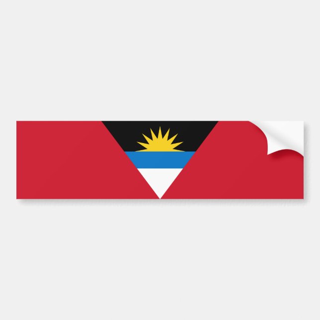Autocollant De Voiture Drapeau d'Antigua-et-Barbuda (Devant)