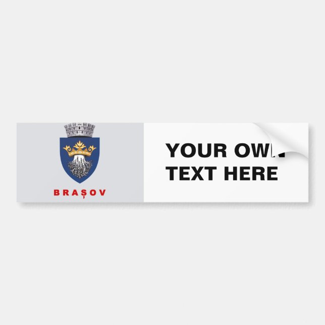 Autocollant De Voiture Drapeau de Brasov (Devant)