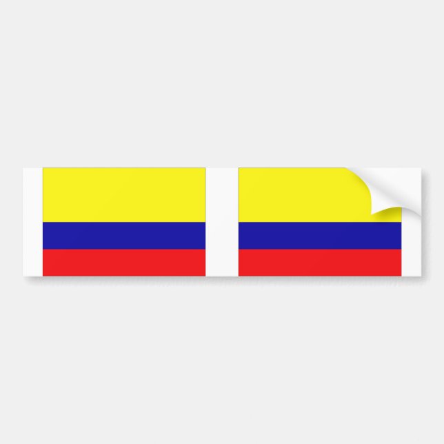 Autocollant De Voiture Drapeau de Colombie (Devant)
