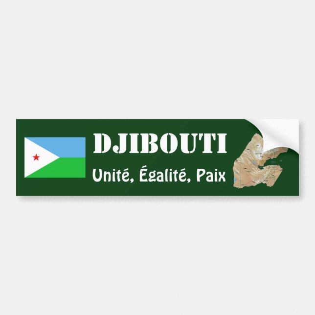 Autocollant De Voiture Drapeau de Djibouti + Adhésif pour pare-chocs de (Devant)