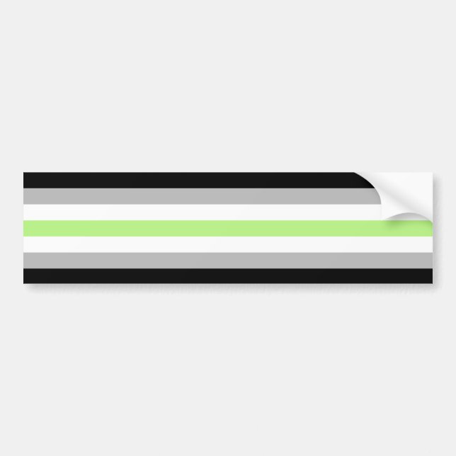 Autocollant De Voiture Drapeau de fierté d'Agender (Devant)