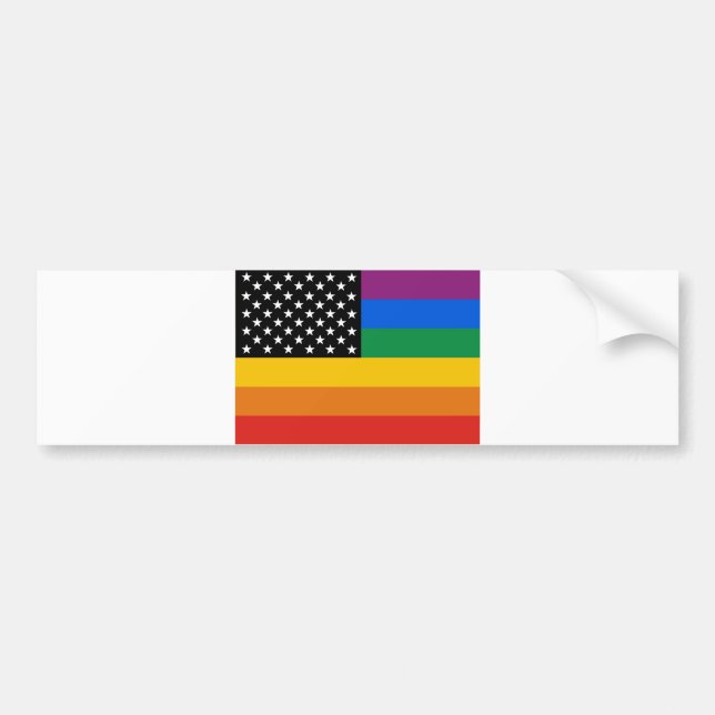 Autocollant De Voiture Drapeau de gay pride (Devant)