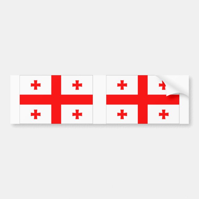 Autocollant De Voiture Drapeau de Géorgie (Devant)