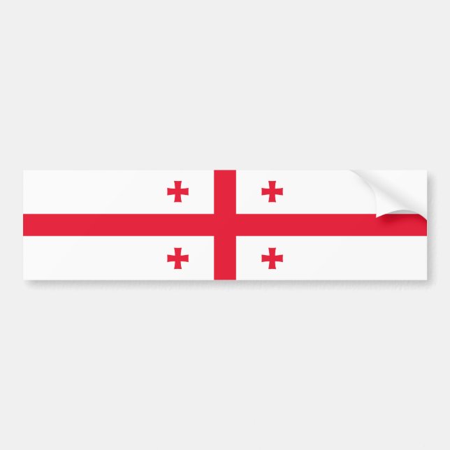 Autocollant De Voiture Drapeau de Géorgie (Devant)