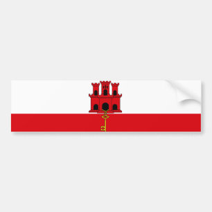 Autocollant De Voiture Drapeau de Gibraltar