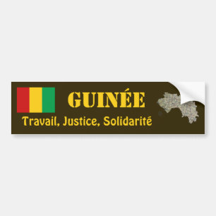 Autocollant De Voiture Drapeau de Guinée-Conakry + Adhésif pour