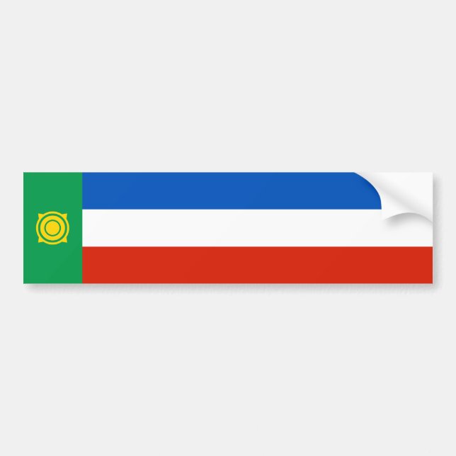 Autocollant De Voiture Drapeau de Khakassie (Devant)