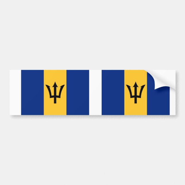Autocollant De Voiture Drapeau de la Barbade (Devant)