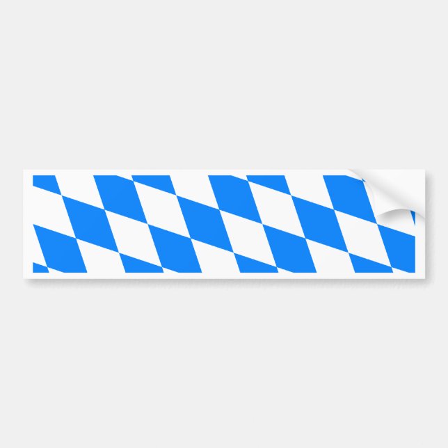 Autocollant De Voiture Drapeau de la Bavière de l'Allemagne (Devant)