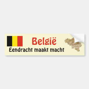 Autocollant De Voiture Drapeau de la Belgique et adhésif pour pare-chocs