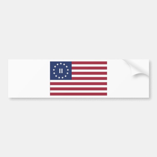 Autocollant De Voiture Drapeau de la deuxième révolution américaine (Devant)
