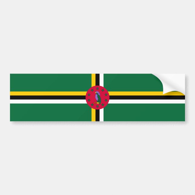 Autocollant De Voiture Drapeau de la Dominique (Devant)