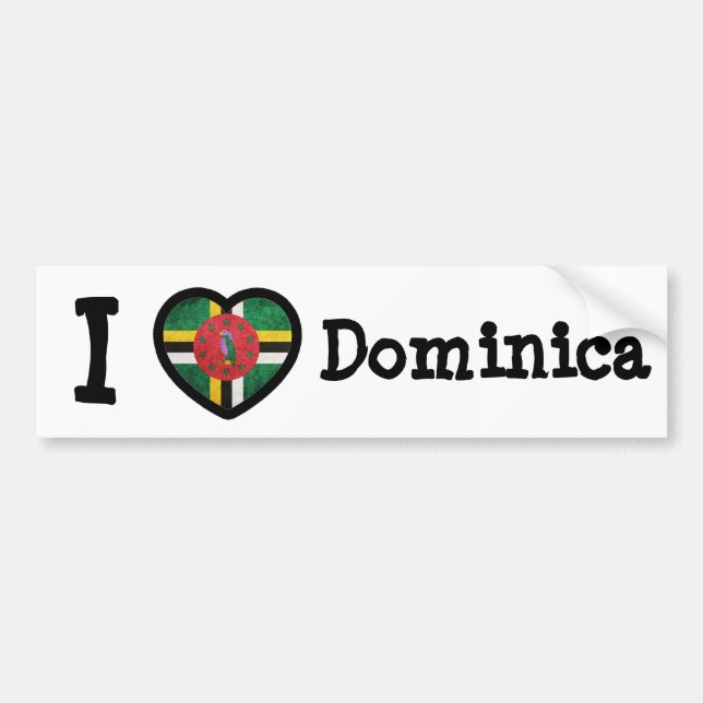 Autocollant De Voiture Drapeau de la Dominique (Devant)