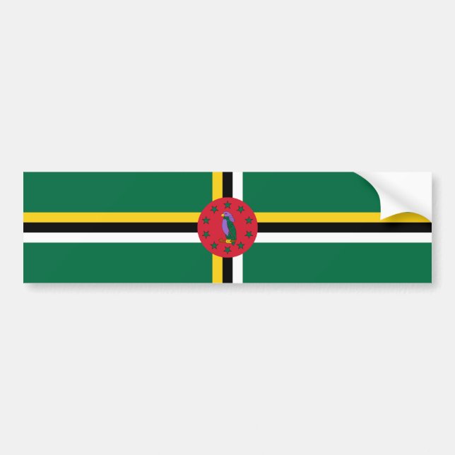 Autocollant De Voiture Drapeau de la Dominique (Devant)