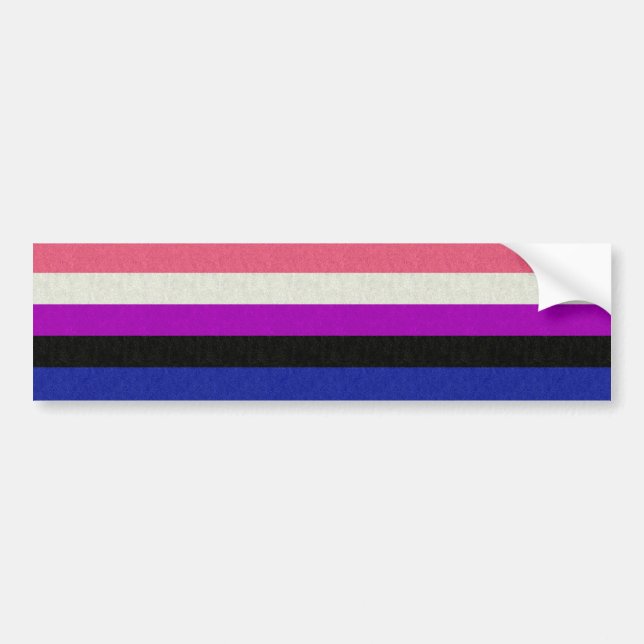 Autocollant De Voiture Drapeau de la Fierté de Fluid de genre Conception  (Devant)