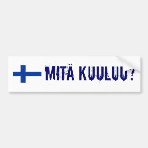 Autocollant De Voiture drapeau de la Finlande, Mita Kuuluu ?