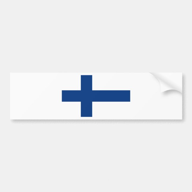 Autocollant De Voiture Drapeau de la Finlande - Suomen Lippu - Siniristil (Devant)