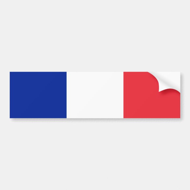 Autocollant De Voiture Drapeau de la France (Devant)