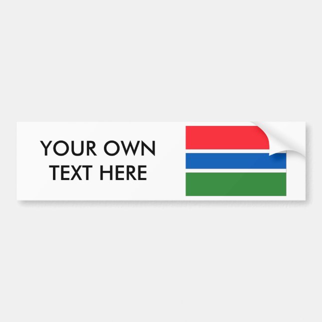 Autocollant De Voiture Drapeau de la Gambie (Devant)