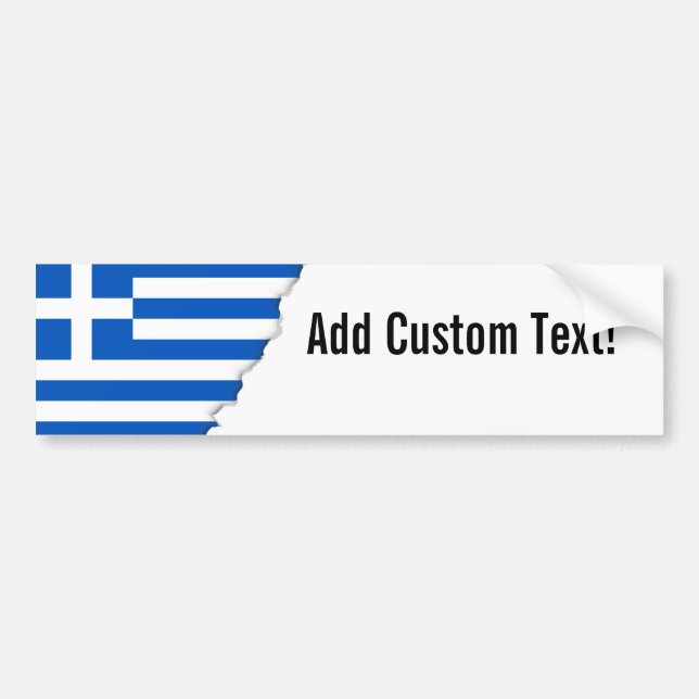 Autocollant De Voiture Drapeau de la Grèce (Devant)