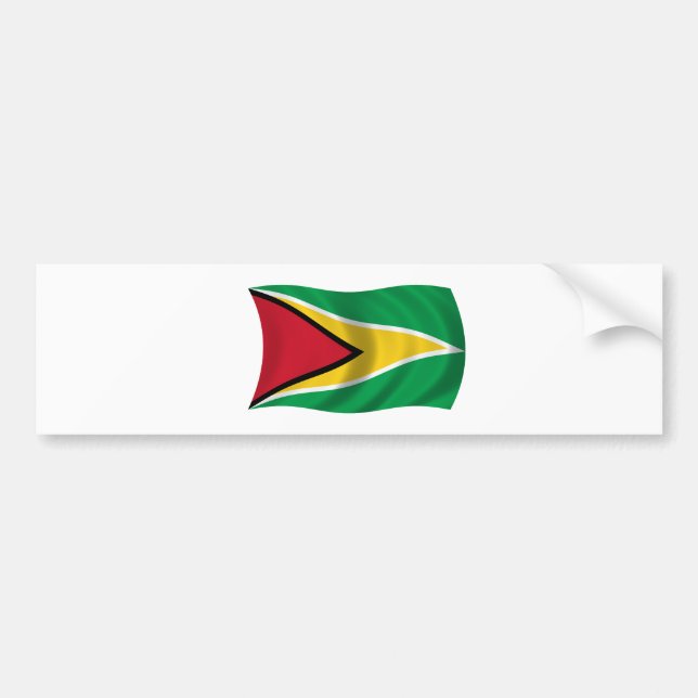Autocollant De Voiture Drapeau de la Guyane (Devant)