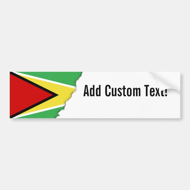 Autocollant De Voiture Drapeau de la Guyane (Devant)