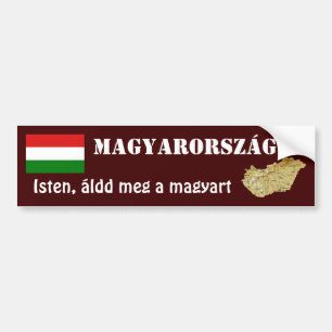 Autocollant De Voiture Drapeau de la Hongrie + Adhésif pour pare-chocs d