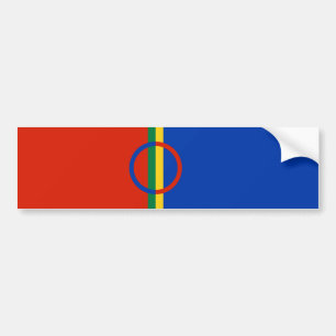 Autocollant De Voiture Drapeau de la Laponie (Noël) (Sami) (Laplander)