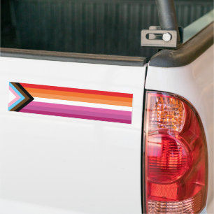 Autocollant De Voiture Drapeau de la maison de la fierté de progrès lesbi