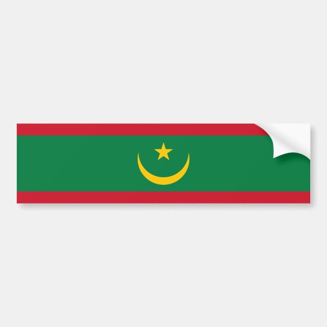 Autocollant De Voiture Drapeau de la Mauritanie (Devant)